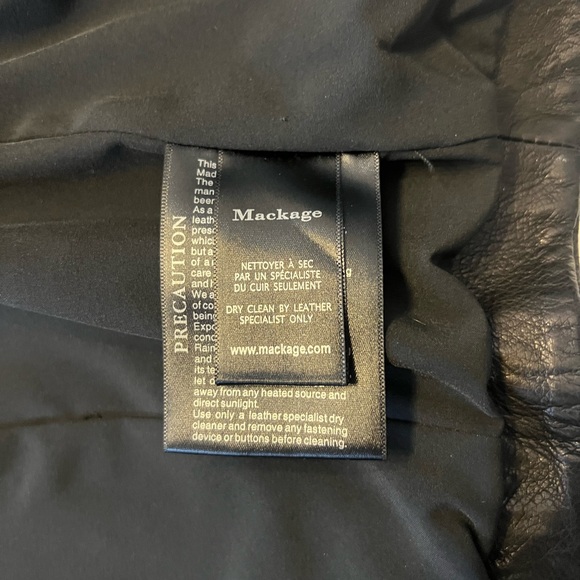 Mackage Exclusively for Aritzia Black Lamb Leather Moto Biker Jacket S - Picture 7 of 9